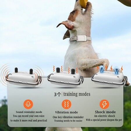 Remote Control Recording for 1 Dog Training Device Optional Without Electric Shock 1000M Deep Waterproof Bark Stop Device