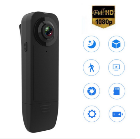 Mini Body Camera, 1080P Body Worn Camera 34GB Memory Card, Pocket Camera Mini Portable Camcorder For Law Enforcement, Security Guards, Personal Use