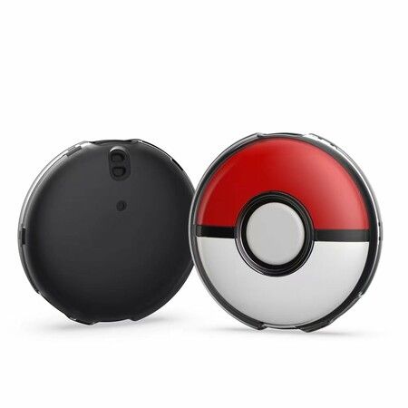 Protective Case for Pokemon GO Plus + 2023,Clear Hard Case for Poke Ball Go Plus with Button Caps and Wrist Strap - 1 Pack