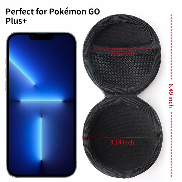 Poke-mon GO Plus + Case Protective Hard Carrying Case for GO Plus+ 2023 Portable Cover with Hand Strap Shockproof with Poke Ball GO Plus Plus Accessories