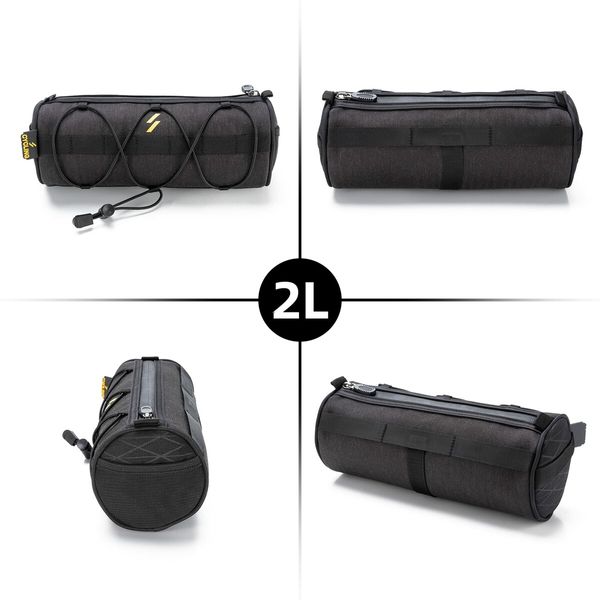 Bike Handlebar Bag Small Bicycle Handle Bar Bag Handy Front Bike Bags Handlebar Storage Pouch Pack with Shoulder Strap Little Mountain Road Bike Barrel Bag