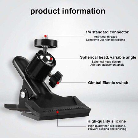 Guitar Bass Head Phone Holder, Live Broadcast Bracket Clip for iPhone Samsung Smart Phones (Guitar Head Phone Holder)