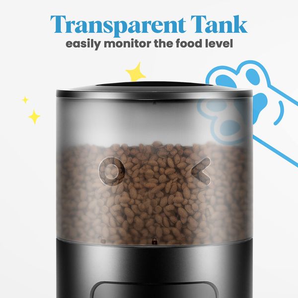 6L Automatic Pet Feeder Auto Timed Dog Cat Dry Food Dispenser Smart Puppy Feeding 2 Way Splitter 2 Bowls Touch Screen Voice Recorder