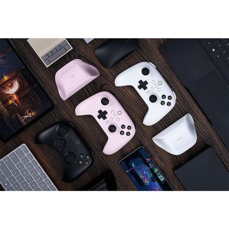 8Bitdo Ultimate 2.4g Wireless Controller With Charging Dock, 2.4g Controller for PC, Android, Steam Deck & iPhone, iPad, macOS and Apple TV (Pastel Pink)