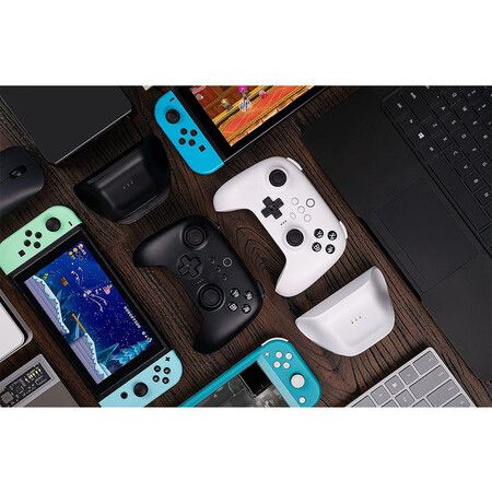 8Bitdo Ultimate Bluetooth Controller with Charging Dock, Wireless Pro Controller with Hall Effect Sensing Joystick, Compatible with Switch, Windows and Steam Deck (Black)