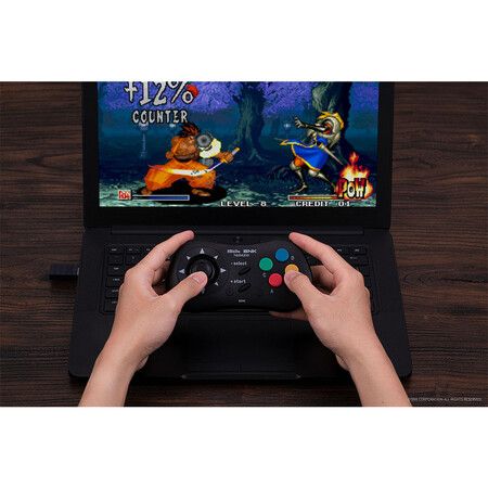 8Bitdo NEOGEO Wireless Controller for Windows, Android, and NEOGEO mini with Classic Click-Style Joystick  (Black Edition)