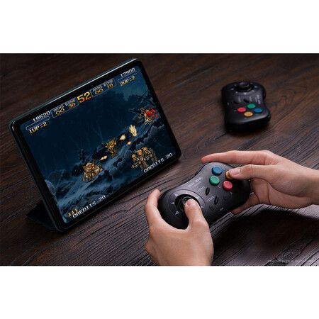 8Bitdo NEOGEO Wireless Controller for Windows, Android, and NEOGEO mini with Classic Click-Style Joystick  (Black Edition)