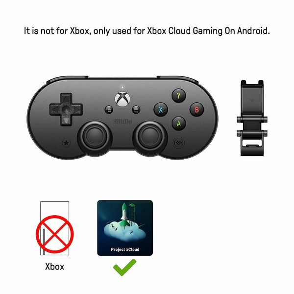 8Bitdo Sn30 Pro for Xbox cloud gaming on Android (includes clip) - Android