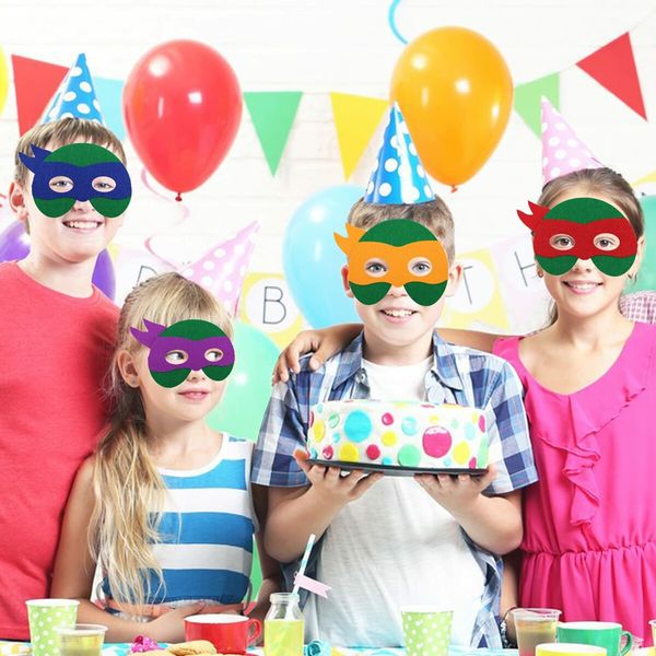 Turtles Mask for Kids Turtles Felt Masks Party Favors,Turtles Themed Game Video Birthday Party Supplies,Party Decoration Birthday Gift (24 Pack)