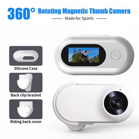 Small Action Camera, Portable Thumb Camera For Travel, Sports,Vlogging, With Portable Camera Accessories, Data Cable