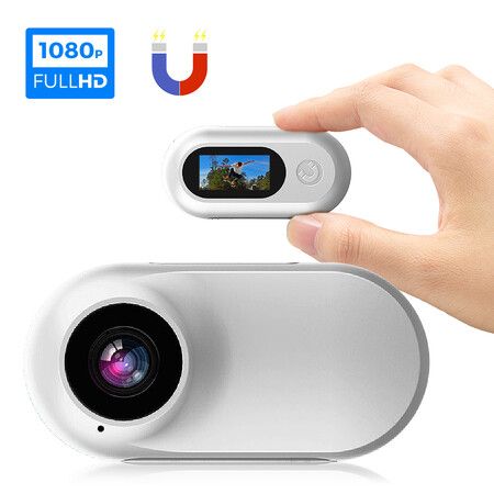 Small Action Camera, Portable Thumb Camera For Travel, Sports,Vlogging, With Portable Camera Accessories, Data Cable