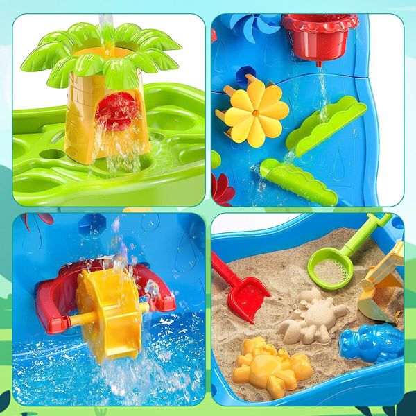 Waterfall Wall Water Table Sand Pit Play Ground Activity Centre Playset Toys Park Outdoor Indoor Backyard Sensory Waterplay Station