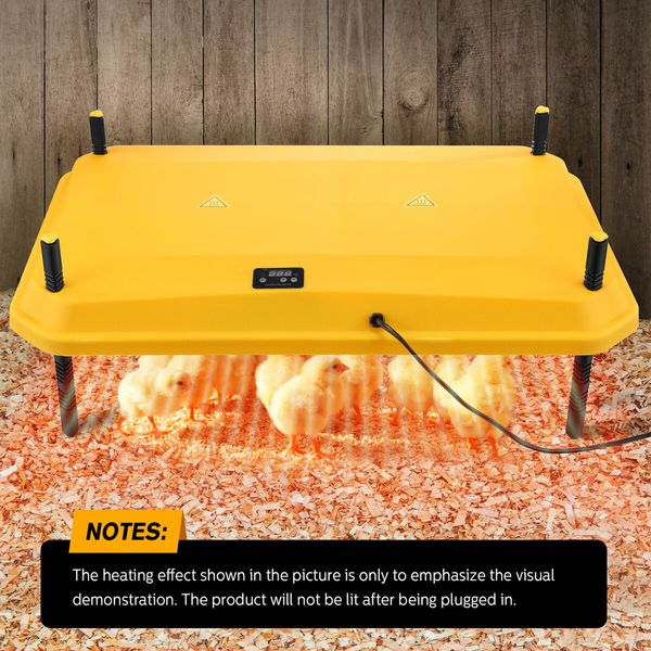 Chick Brooder Heating Plate Warmer Chicken Coop Brooding Heater Poultry Duckling Chook 40x60cm 40 to 50 Chicks Adjustable Height