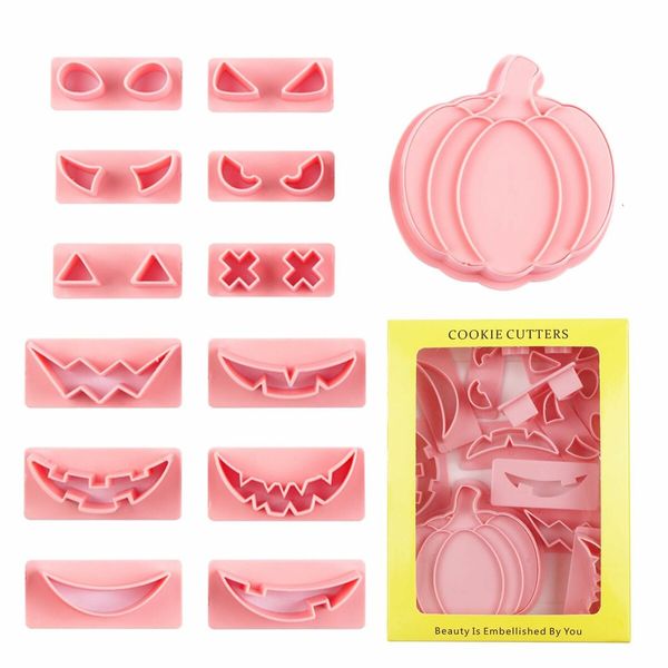 1 Set Pumpkin Stamp Cookie Cutter  Halloween Clay Cutters Biscuit and Sandwich Cutters  Food Grade for Cake