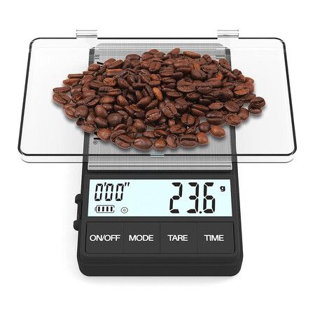 Espresso Scale with Timer 1000g x 0.1g Small and Thin Travel Coffee Scale