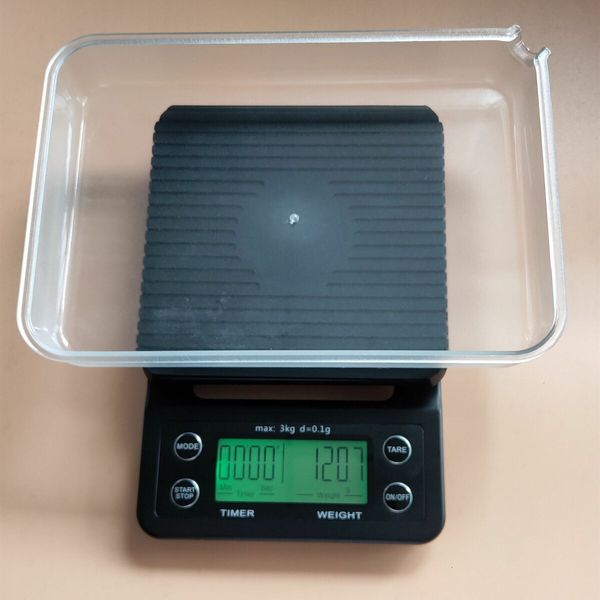 Digital Kitchen Scale Coffee Scale with Timer Electronic Food Scale with LED Display for Espresso Drip Coffee Baking Cooking