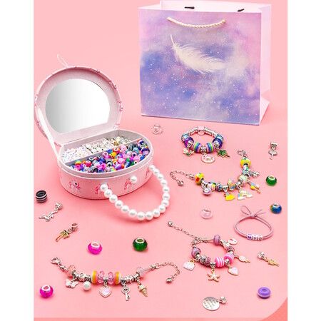 264pcs Bangle Bracelet Making Kit DIY Jewelry Making Kit and Supplies Expandable Charm Bracelets Pendants Plier Set Toy Art Craft Gift