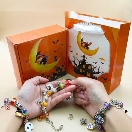 Halloween kids DIY Bead Jewelry Gift Box  Bracelet  Crystal Bracelet Set.