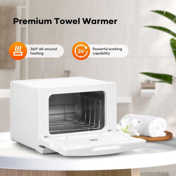 8L UV Towel Warmer Electric Heater Dryer Cabinet Stainless Steel Compact Steriliser Facials Barber Beauty Nail Shop Club Home Use