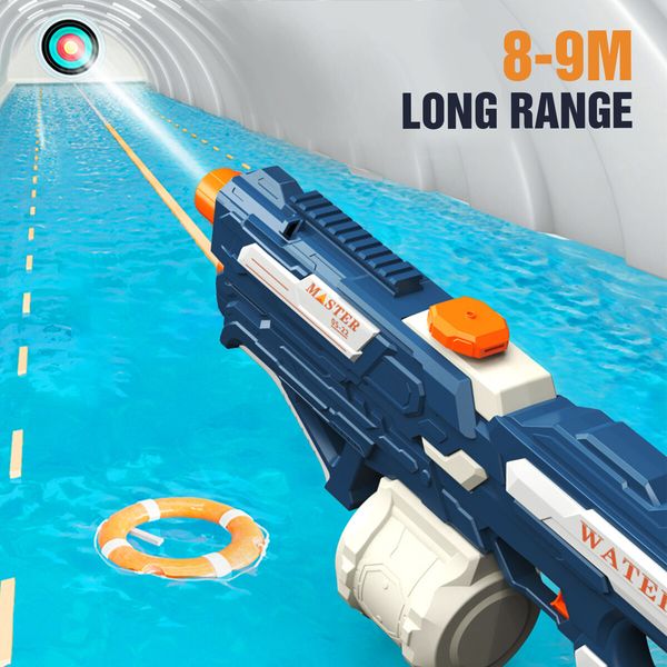 Electric Water Gun Super Soaker Squirt Toy 1700ML High Capacity Automatic Kids Adult Gift Pool Beach Outdoor Party