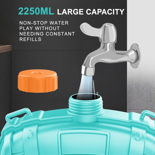 Electric Water Soaker Gun Automatic Squirt Toy Pool Party Beach Outdoor High Capacity 2500ML for Kid Adult Blue