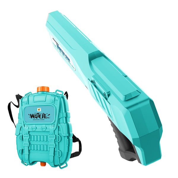 Electric Water Soaker Gun Automatic Squirt Toy Pool Party Beach Outdoor High Capacity 2500ML for Kid Adult Blue