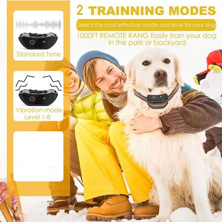 Dog Training Collar with Remote, Sound and Vibration Training Modes for Small Medium Large Dogs For 2 Dogs