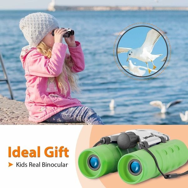 Real Binoculars for Kids Gifts for 3-12 Years Boys Girls for Bird Watching, Travel, Camping