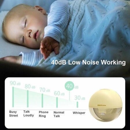 Real Bubee Wearable Pump Portable Electric Pump Hands Free for Breastfeeding (Yellow)