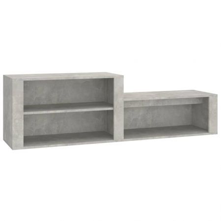 Shoe Cabinet Concrete Grey 150x35x45 cm Engineered Wood