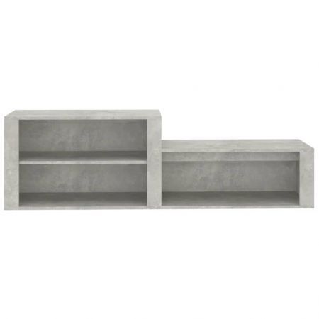 Shoe Cabinet Concrete Grey 150x35x45 cm Engineered Wood