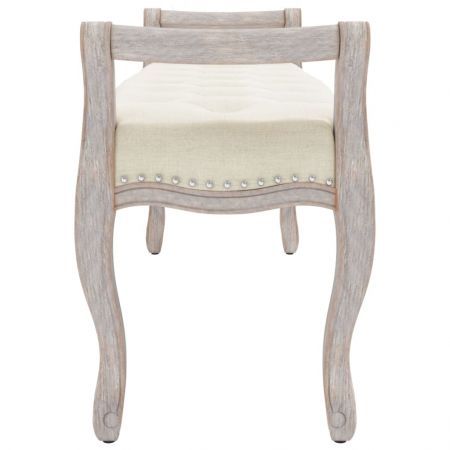 Bench Beige 110x45x60 cm linen