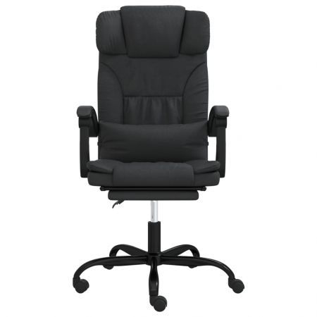 Reclining Office Chair Black Faux Leather