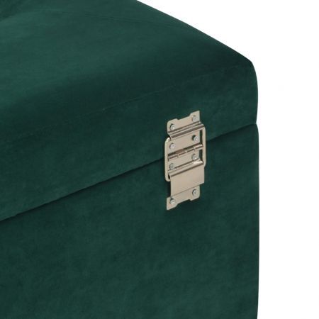 Bench with Storage Compartment Green 80 cm Velvet