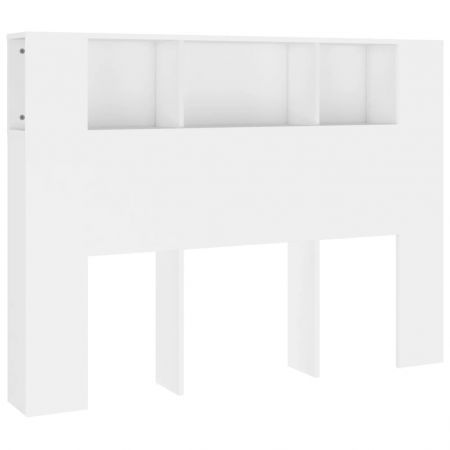 Headboard Cabinet White 140x18.5x104.5 cm