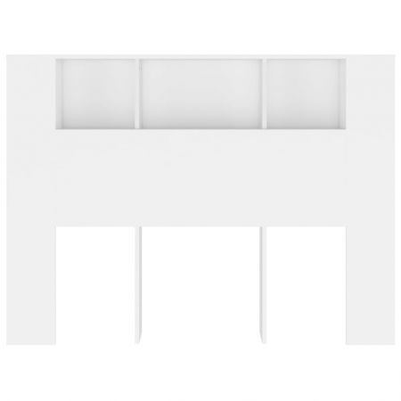 Headboard Cabinet White 140x18.5x104.5 cm