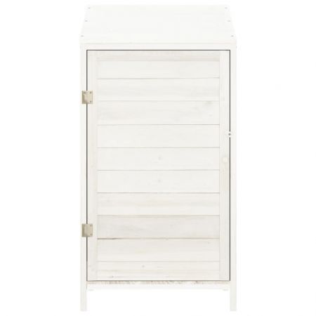 Garden Shed White 55x52x112 cm Solid Wood Fir