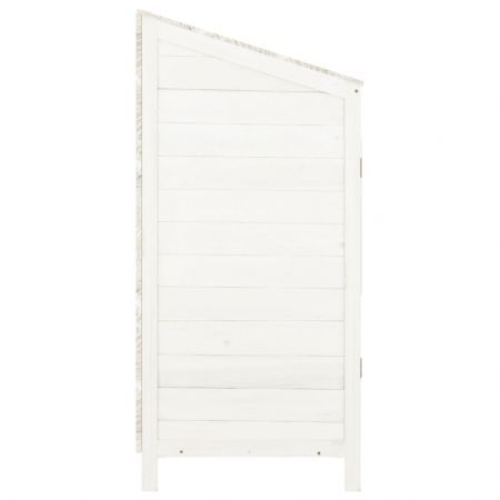 Garden Shed White 55x52x112 cm Solid Wood Fir