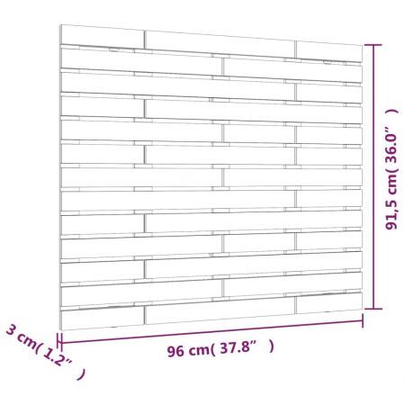 Wall Headboard White 96x3x91.5 cm Solid Wood Pine