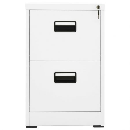 Filing Cabinet White 46x62x72.5 cm Steel