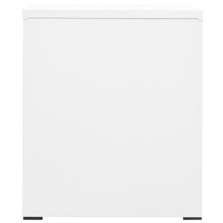 Filing Cabinet White 46x62x72.5 cm Steel