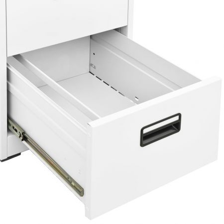 Filing Cabinet White 46x62x72.5 cm Steel