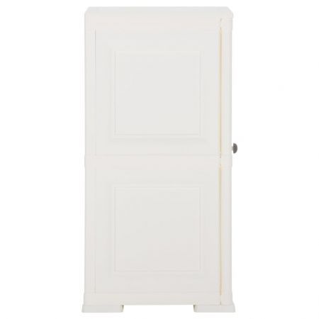 Plastic Cabinet 40x43x85.5 cm Wood Design Angora White