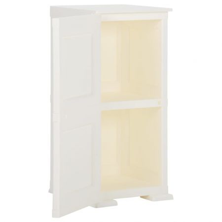 Plastic Cabinet 40x43x85.5 cm Wood Design Angora White