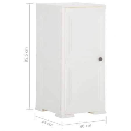 Plastic Cabinet 40x43x85.5 cm Wood Design Angora White