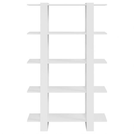 Book Cabinet/Room Divider High Gloss White 100x30x160 cm