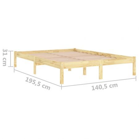 Bed Frame Solid Wood 137x187 Double Size