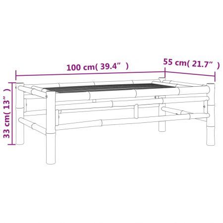 Garden Coffee Table 100x55x33 cm Bamboo