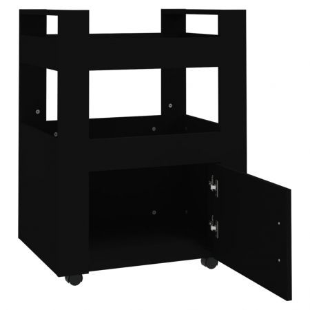 Kitchen Trolley Black 60x45x80 cm Engineered Wood