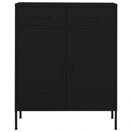 Storage Cabinet Black 80x35x101.5 cm Steel